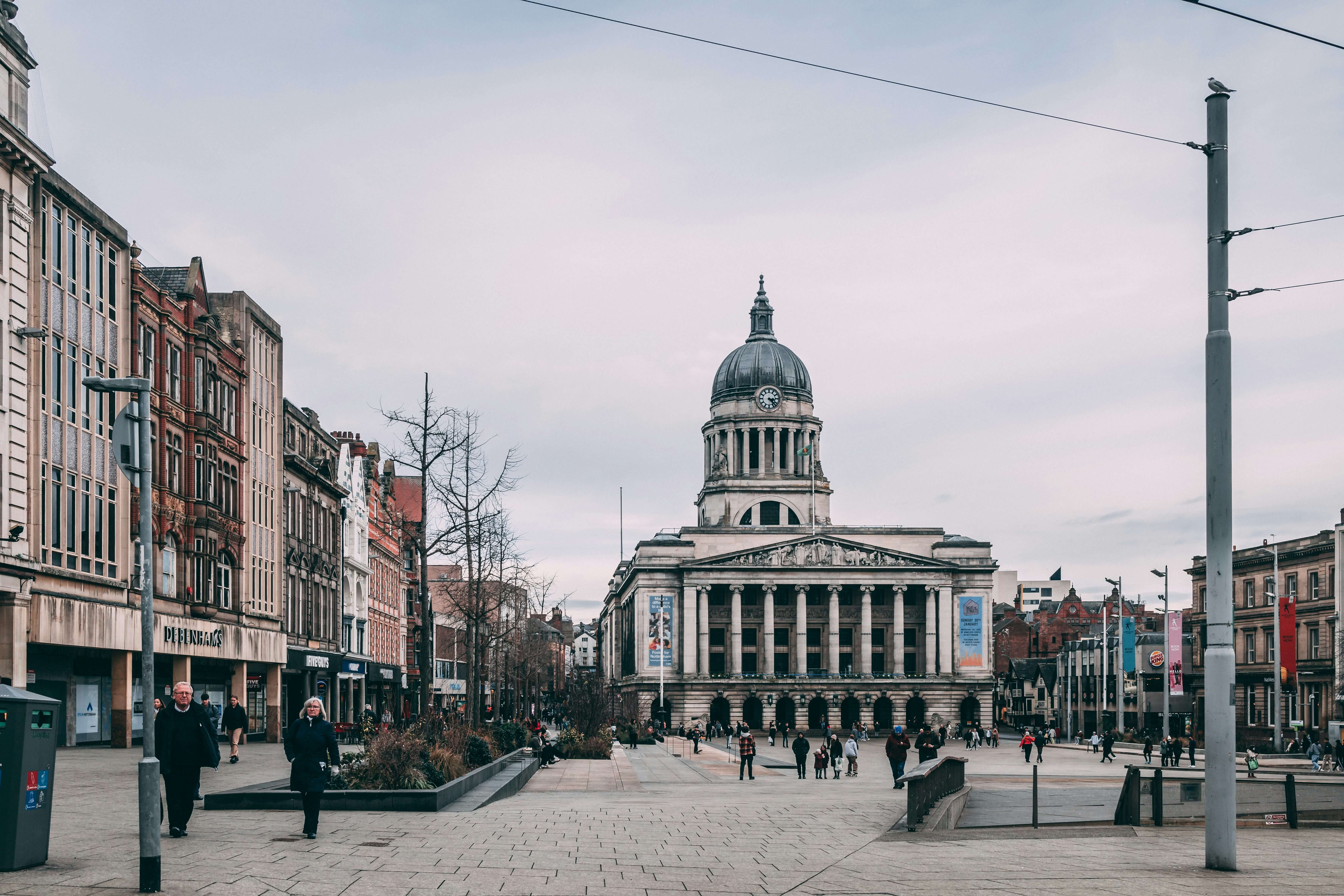 Stock image of Nottingham market square